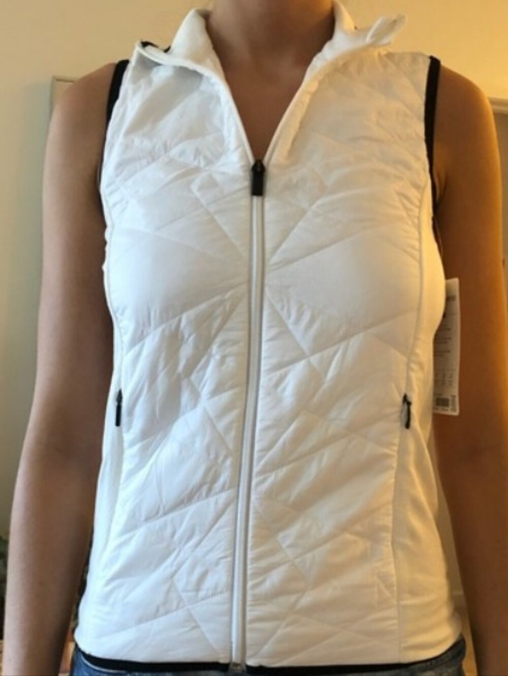 Athleta White Quilted Insulated Vest